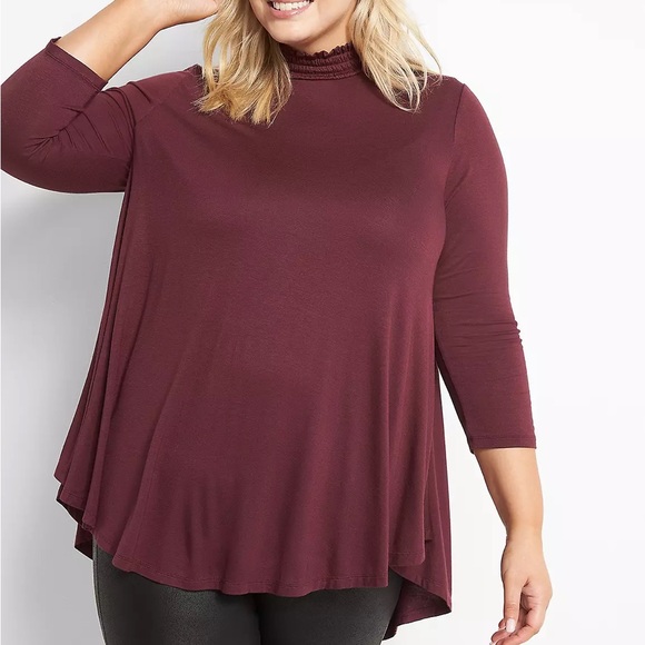 Lane Bryant Plus Size Mock-Neck Max Swing Tunic - Picture 1 of 9
